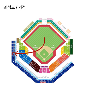 플레이오프 1차전 3루 스카이석 U27블럭 17열 2연석 4연석