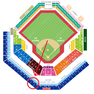 <최저가> 플레이오프 1차전 3루 스카이 4연석