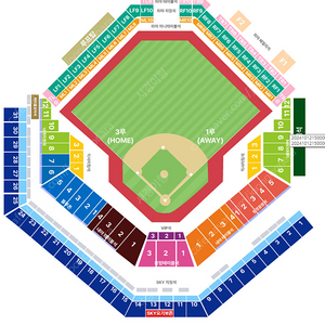 [10/13] 삼성라이온즈 VS LG 플레이오프 1차전 ​3루 스카이석 / 중앙 스카이석 연석 판매 내야석 응원석 명당