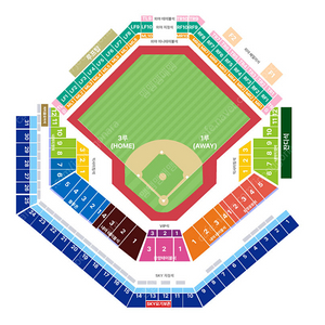 통로석) 플레이오프 1차전 10/13(일) 삼성 VS LG 스카이존(지정석) 2/4연석