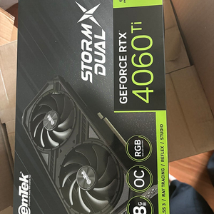 이엠텍 rtx 4060 storm x dual oc 팝니다