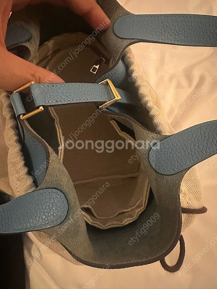 에르메스 피코탄 18 블루드노드 금장 인보이스 포함 풀...--0