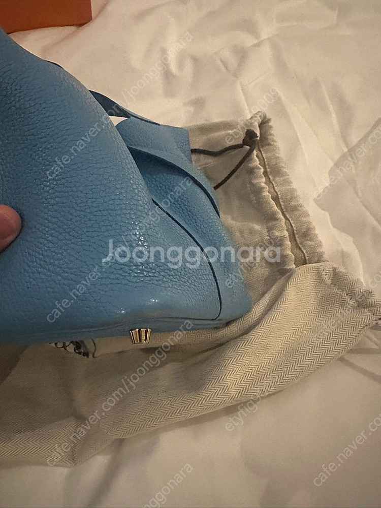 에르메스 피코탄 18 블루드노드 금장 인보이스 포함 풀...--1