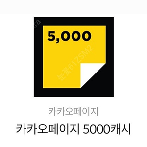 카카오페이지 5000캐시 팝니다