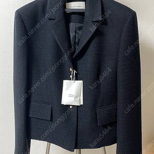 비뮤즈맨션 트위드자켓 Gold button tweed jacket - Black