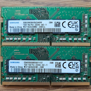 삼성전자 노트북 메모리 DDR4-3200 32GB (2x16GB) PC4-25600 팝니다.