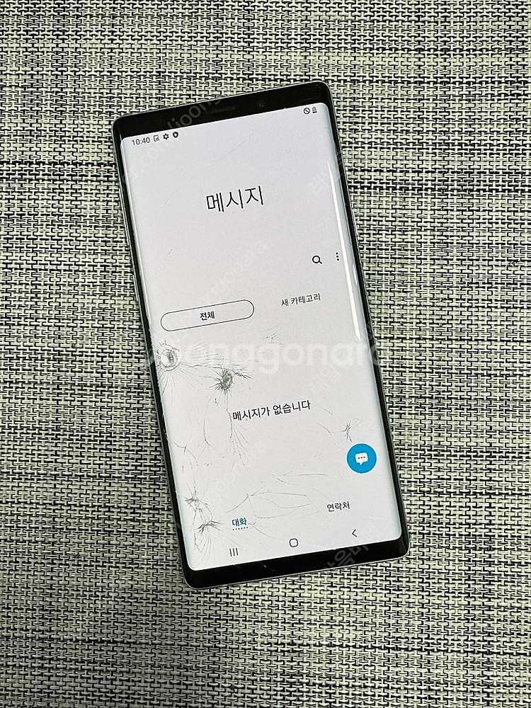 (게임용 가성비폰)갤럭시노트9 128기가 실버 액정파손...--3