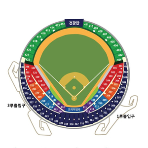 [플레이오프 3차전] 삼성 vs LG, 3루 오렌지석 221블럭 19열 1자리(단석)