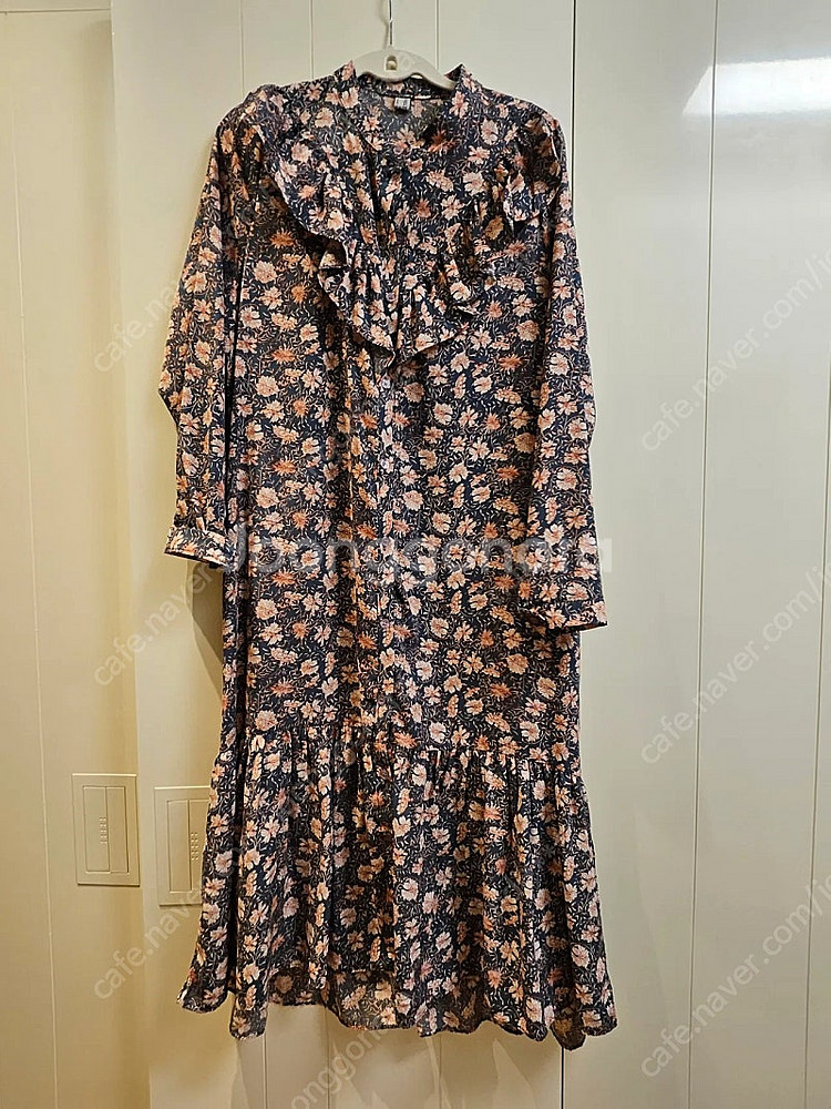 긴팔 꽃무늬 원피스 프리사이즈--0