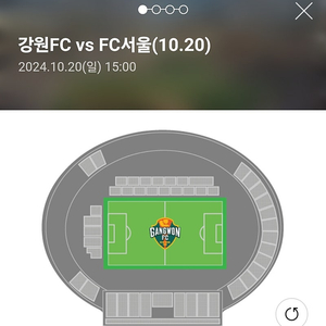 강원FC vs FC서울 10/20 가변석 A열 1장