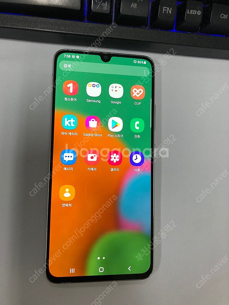 028555 KT 갤럭시A90 5G 화이트 외관 SS급...--1