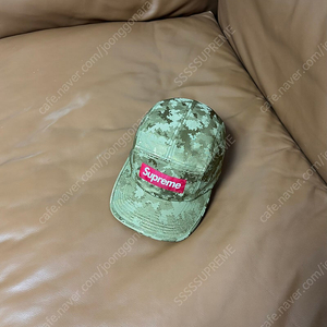 Supreme 슈프림 카모 캠프캡 모자 (Satin Camo Khaki)