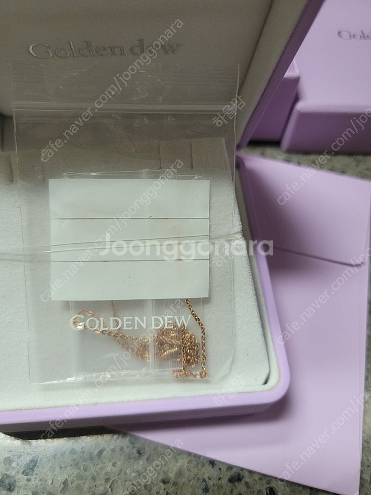 골든듀 18k 리팬지 핑크골드 18인치 체인--2