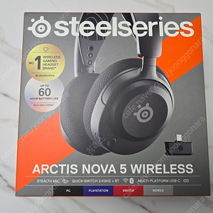 (택포)스틸시리즈 Arctis Nova 5 Wireless 무선 게이밍 헤드셋