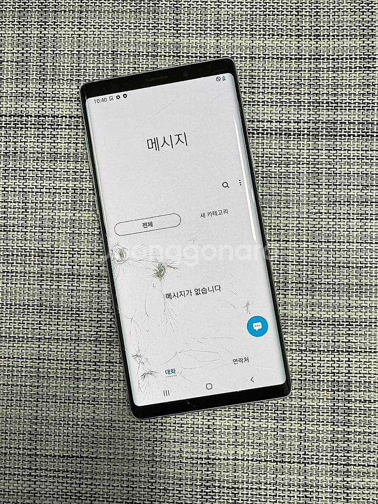 (게임용 가성비폰)갤럭시노트9 128기가 실버 액정파손...--4