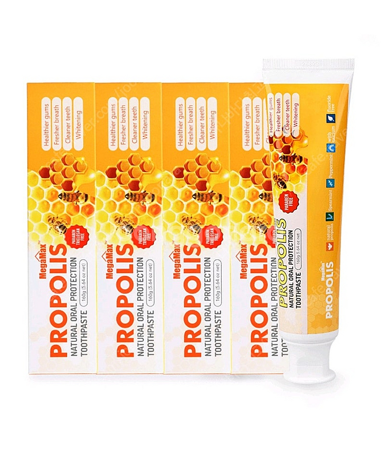 [새상품] 메가맥스 뉴질랜드 프로폴리스 치약 160g x 4개 일괄 (2만)--0