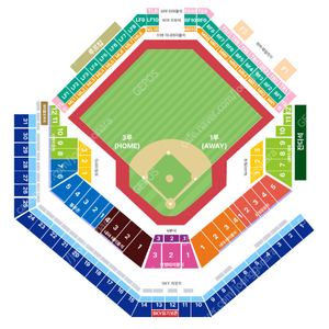 플레이오프 2차전 삼성 vs LG 1루 원정응원석 1-3 25열 4연석 양도