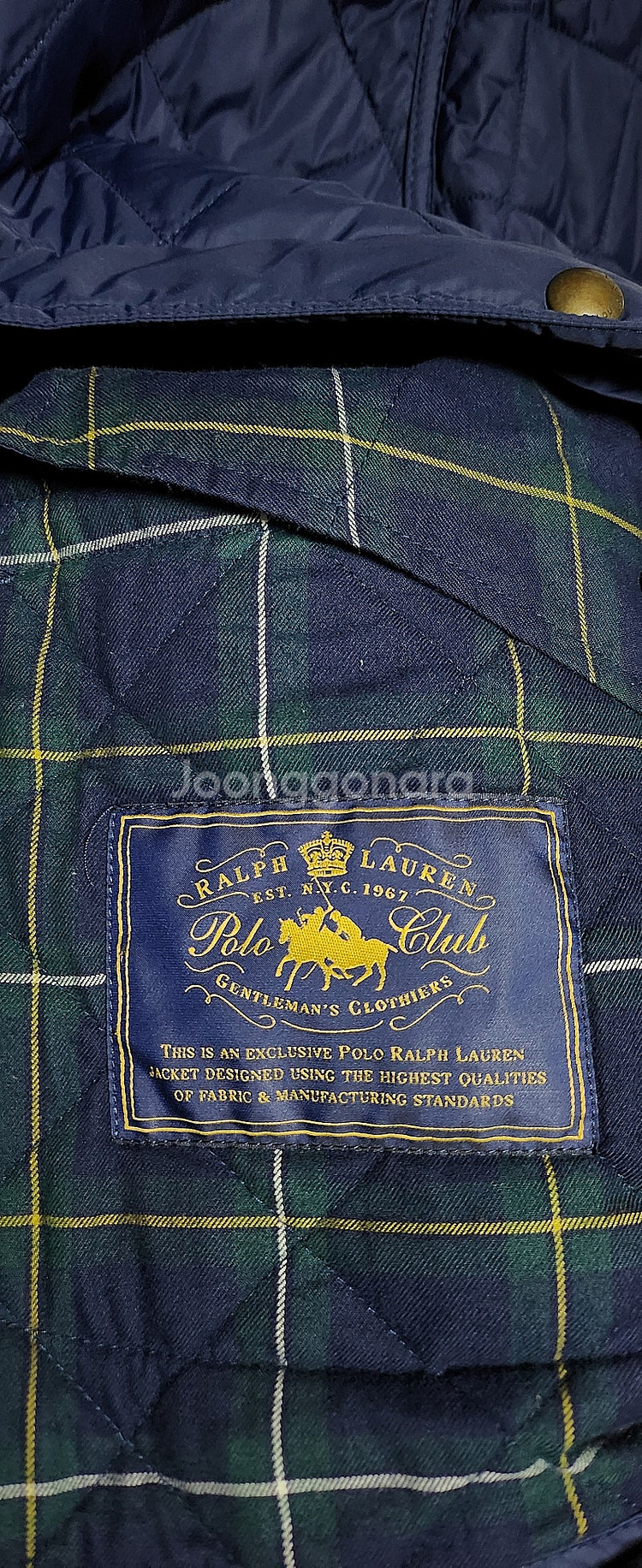 [S] POLO 폴로 퀼팅 자켓 네이비--3