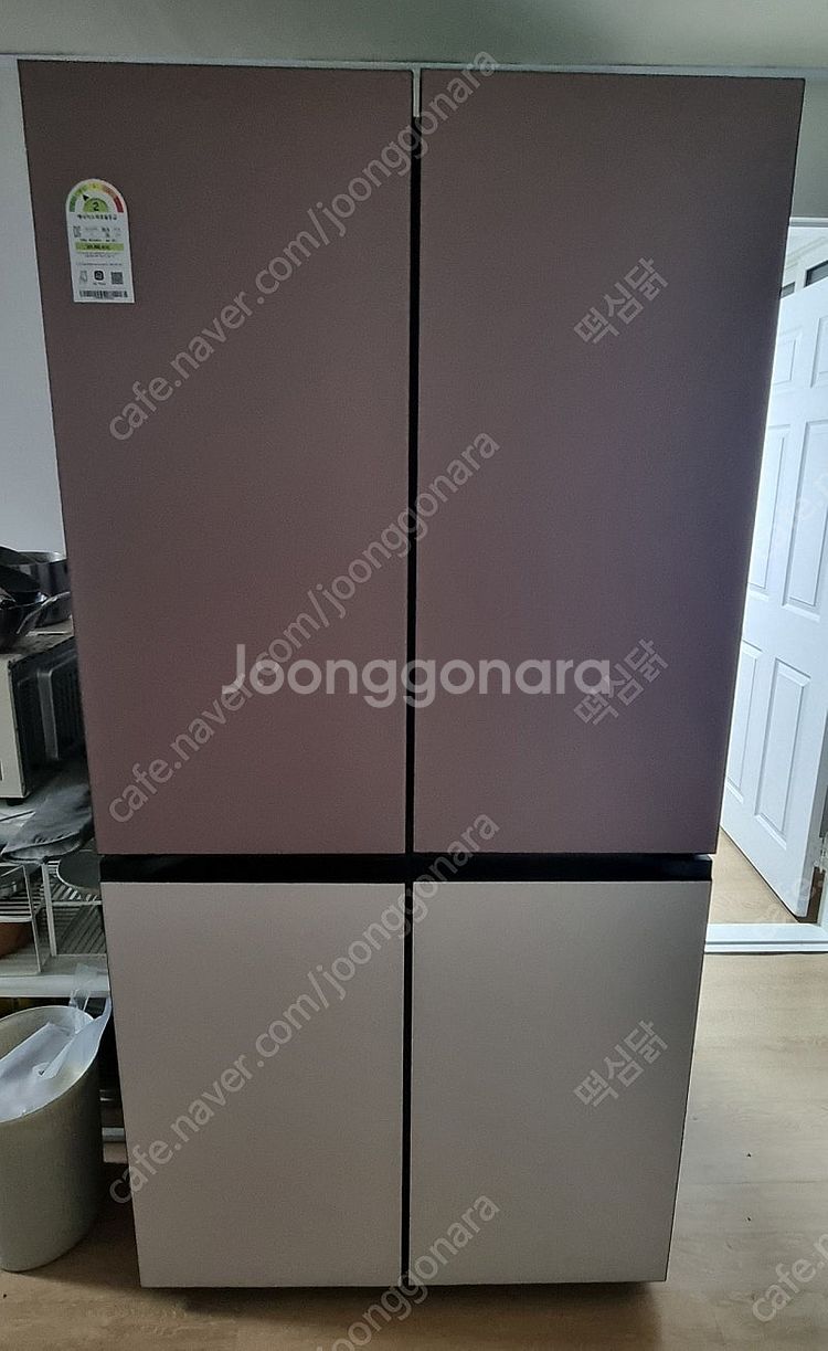 lg 오브제컬렉션 4도어 냉장고 862L 미스트핑크+베...--1