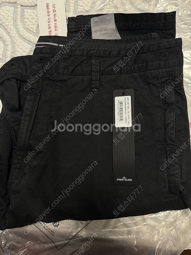스톤아일랜드 블랙 카고팬츠 34 새상품--0