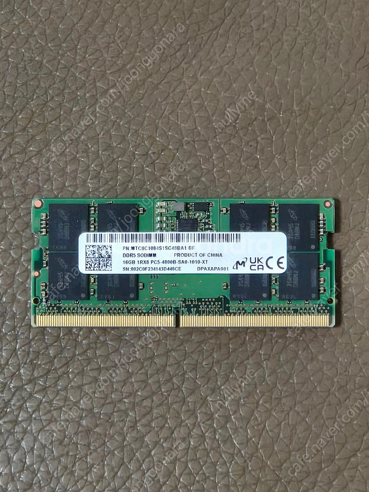 (미사용) 노트북용 램 메모리 DDR5 16GB 480...--0