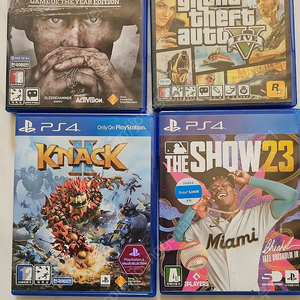 ps4 플스4 타이틀(콜오브듀티ww2,gta5)