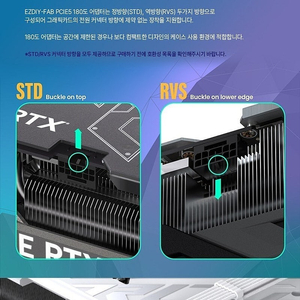 EZDIY-FAB 12VHPWR STD 180도 THIN 어댑터 (블랙) 판매합니다