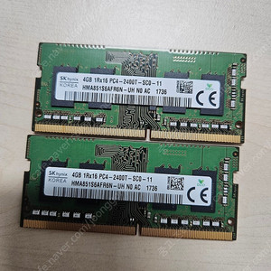 노트북램 ddr4-2400t 4기가 2개