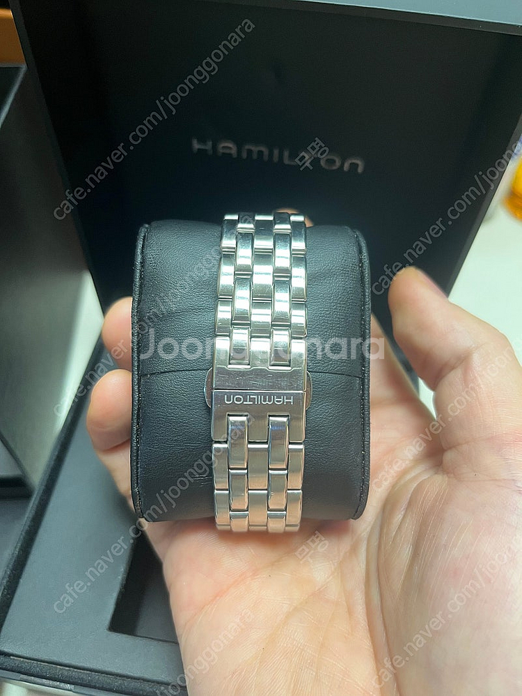 해밀턴 재즈마스터 크로노오토매틱 팝니다 H32596 검...--1
