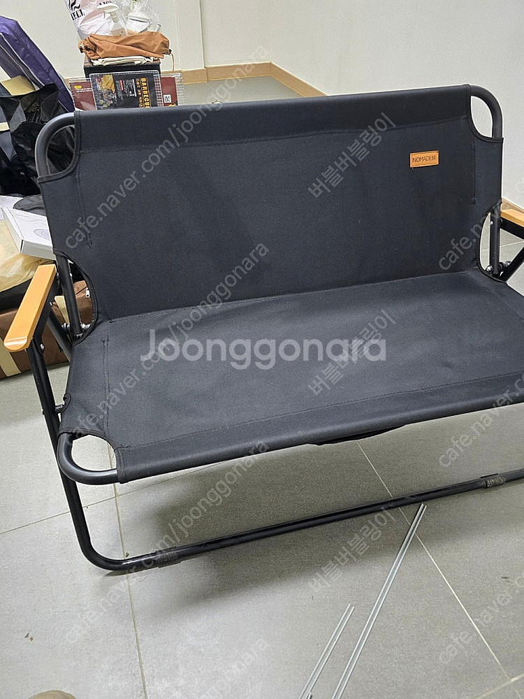 노마드 접이식 더블체어 블랙 팝니다--1