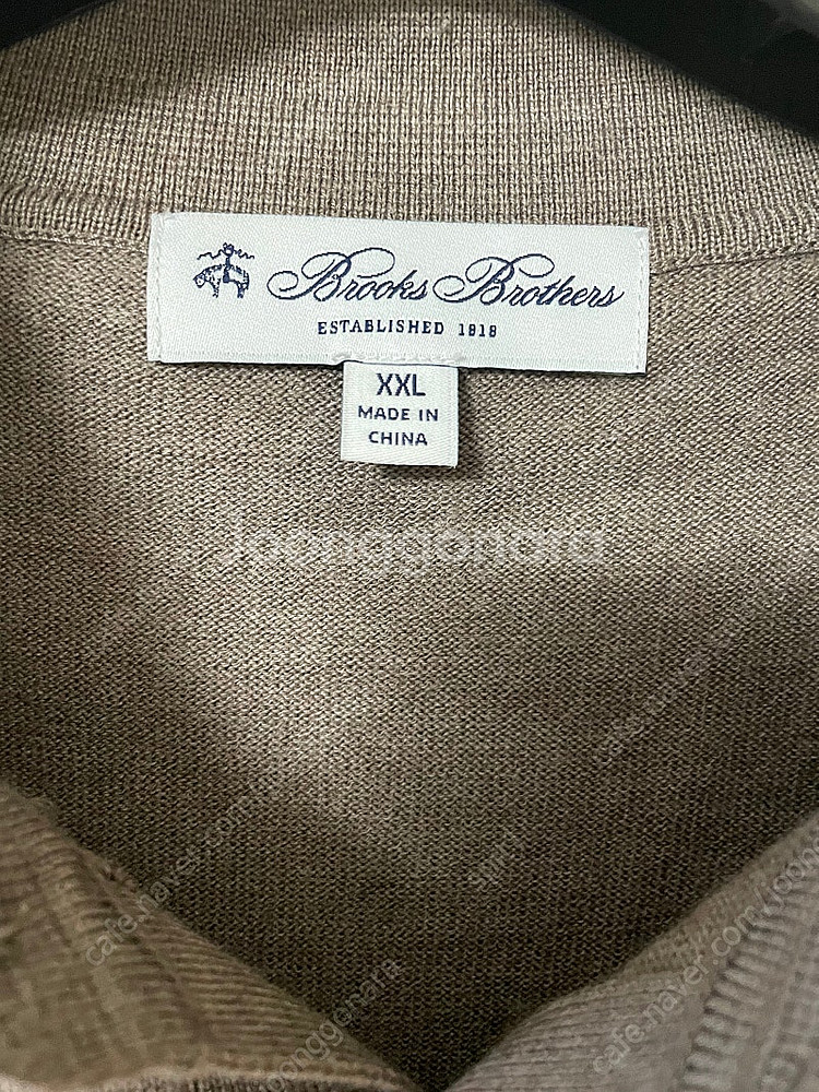 브룩스브라더스 울니트 PK 카라티셔츠 브라운 XXL (택포)--2