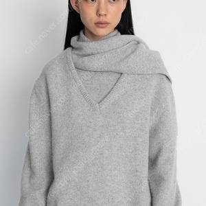 le17septembre 알파카 블렌드 브이넥 니트 풀오버 스웨터 그레이 ALPACA BLEND V NECK PULLOVER [GRAY] 르917 le917