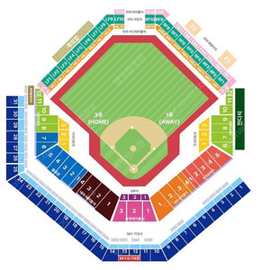 통로석 근처) 플레이오프 2차전 10/15(화) 삼성 VS LG 3루 스카이존(지정석) 2연석