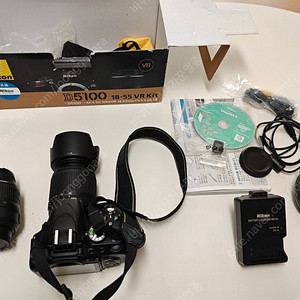 니콘 dslr 디카 카메라 D5100 + 18-55 렌즈 + 55-200 렌즈 풀박스 판매