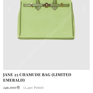 더름 JANE 25 CHAMUDE BAG (LIMITED EMERALD)