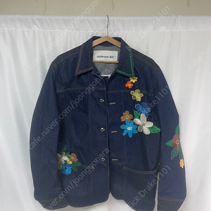 앤더슨벨 플라워 엠브로더리 초어 자켓 L 사이즈(INDIGO) FLOWER EMBROIDERY CHORE JACKET (INDIGO)