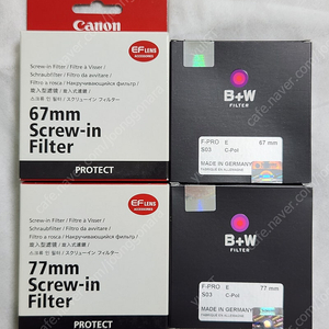 캐논 프로텍트 필터, 슈나이더 B+W 편광 CPL-E 67mm/77mm S급