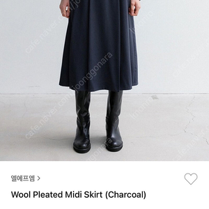 lfm 엘에프엠 wool pleated midi skirt