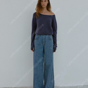 모이아 finger hole knit (deep blue) 새상품