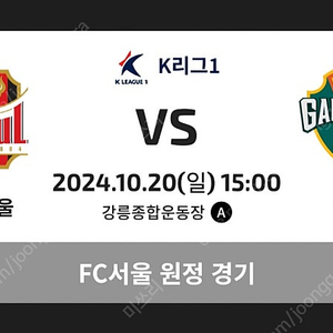 삽니다)) 10월 20일 fc서울 : 강원fc 원정2연석구입합니다