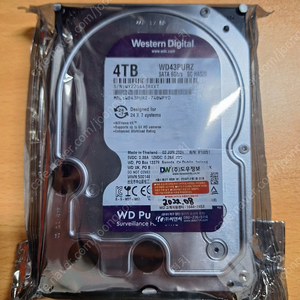 [판매중] WD Purple HDD 4tb (미개봉, A/S 남음)