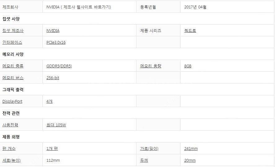 쿼드로 P4000 ( QUADRO P4000 ) 8G ...--1