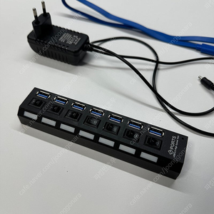 USB 3.0 허브 7포트 멀티 분배기 전원 어댑터 팝니다. PC 노트북