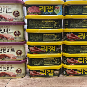 리챔 120g 12개 , 런천미트 200g 4개