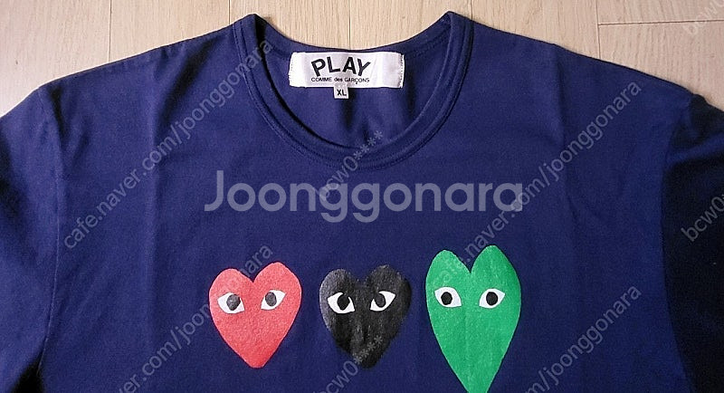 꼼데가르송(100) 반팔티 정품--1