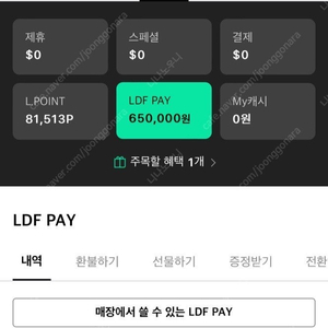 롯데면세점 LDF페이