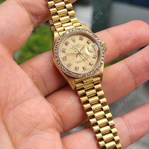 [정품] 롤렉스 여성용 데이저스트 10P 다이아판 다이아베젤 18K 옐로우골드 올금통 (Rolex Datejust 10P Diamond 18K Solid Gold Women's)