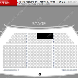 지킬앤하이드 (Jekyll ＆ Hyde) - 20주년 홍광호 선민 조정은(12/7, 토 저녁) VIP석 명당석 양도