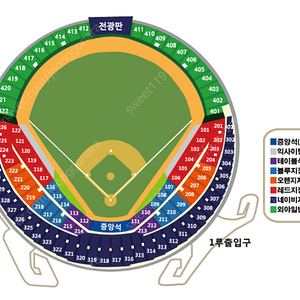 플레이오프 3차전 10월 17일 LG vs 삼성 1루 테이블석 단독2인테이블