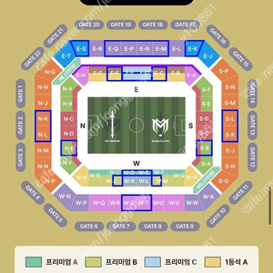 10월 20일 아이콘매치 프리미엄석B WJ18열 2연석 정가양도